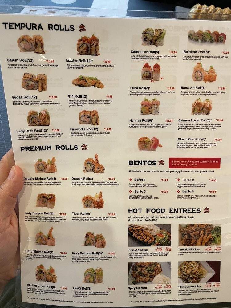 Sushi Ninja - Vancouver, WA menu_pic