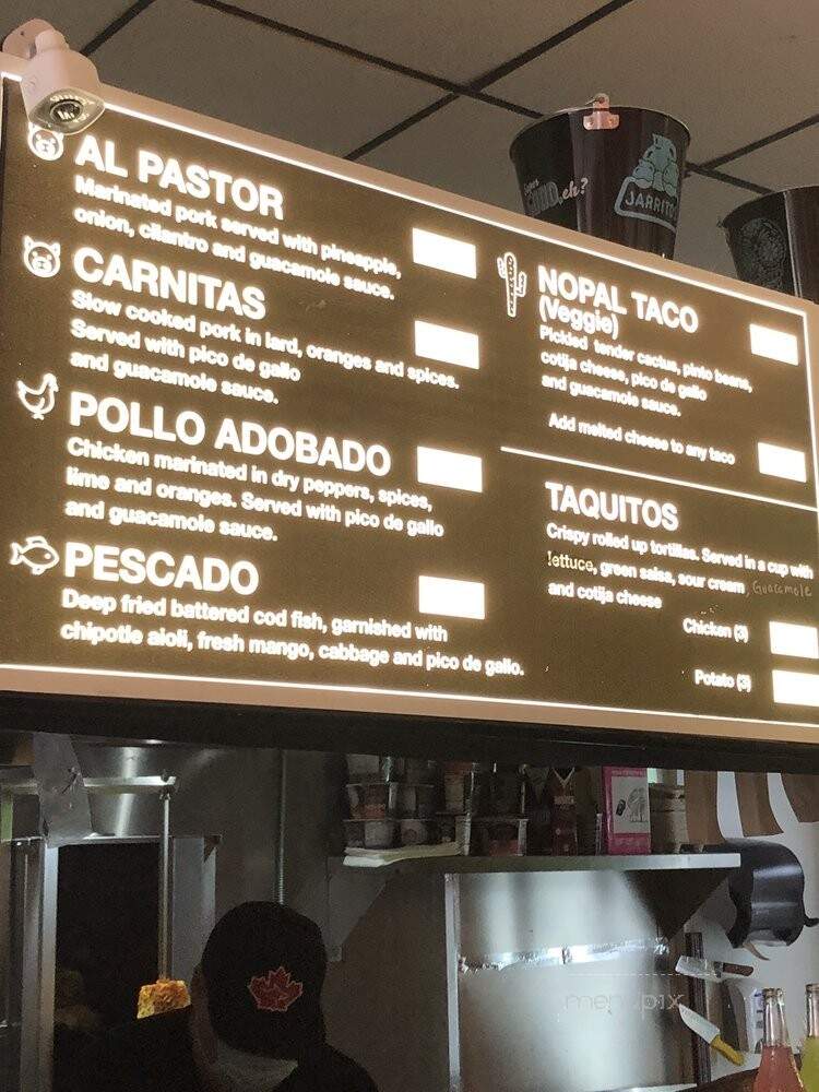 Tacos 101 - Toronto, ON menu_pic