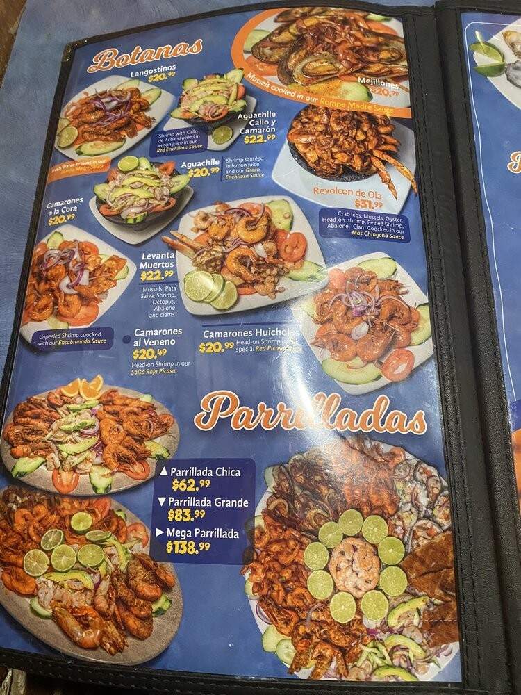 Mariscos el Pescador - Fresno, CA menu_pic