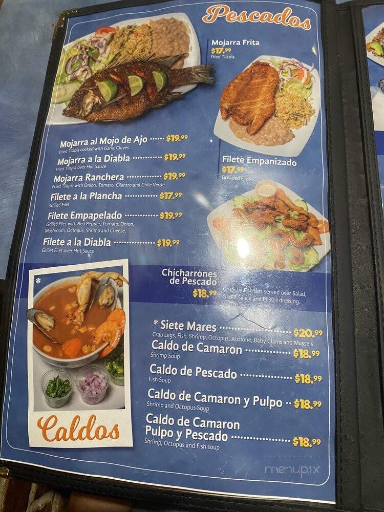Mariscos el Pescador - Fresno, CA menu_pic