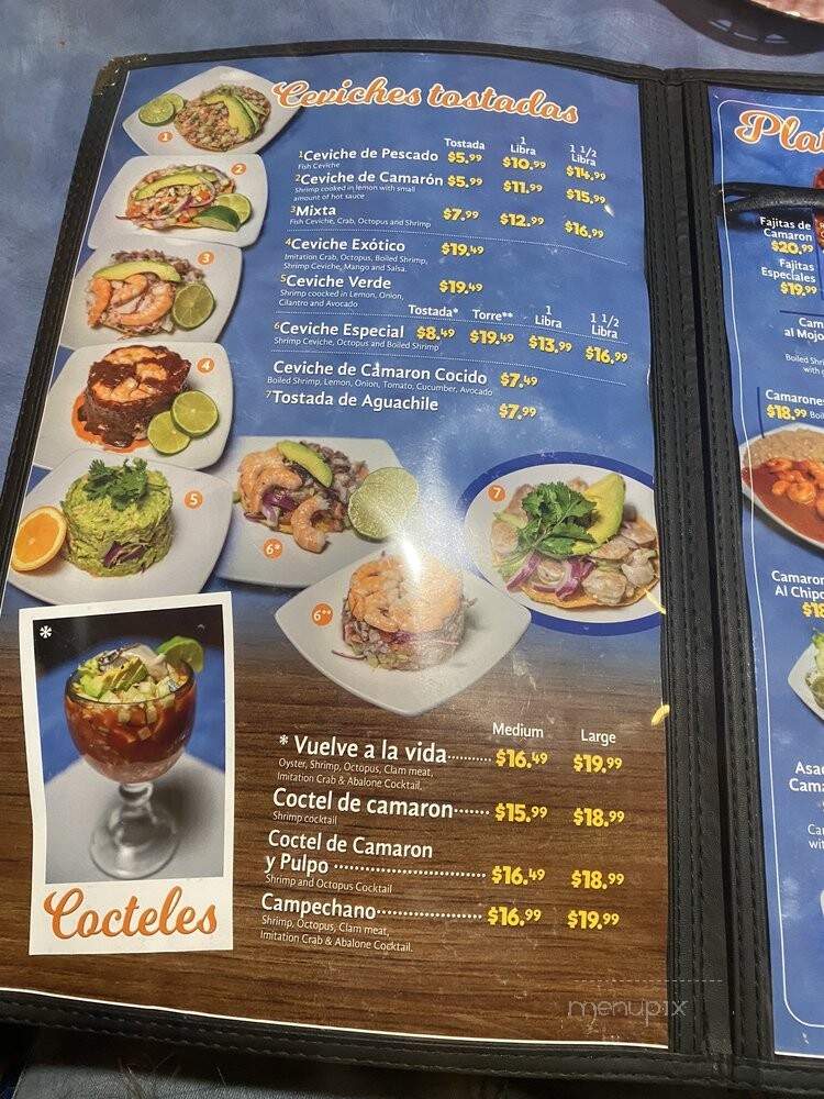 Mariscos el Pescador - Fresno, CA menu_pic