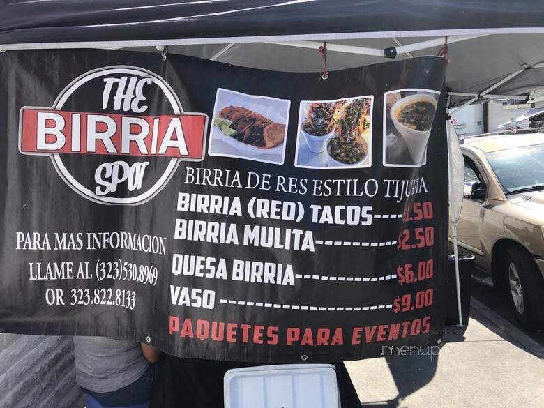 The Birria Spot - Los Angeles, CA menu_pic