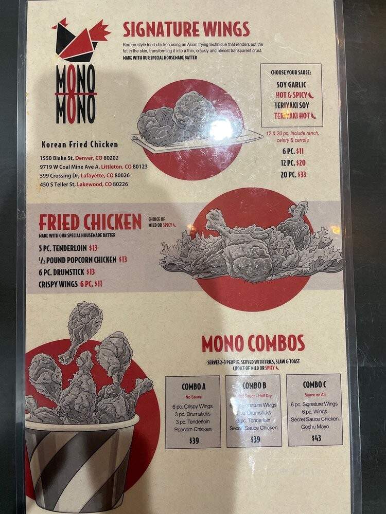 Mono Mono Korean Fried Chicken - Littleton, CO