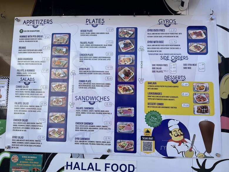 Gyros on Wheels - San Francisco, CA menu_pic