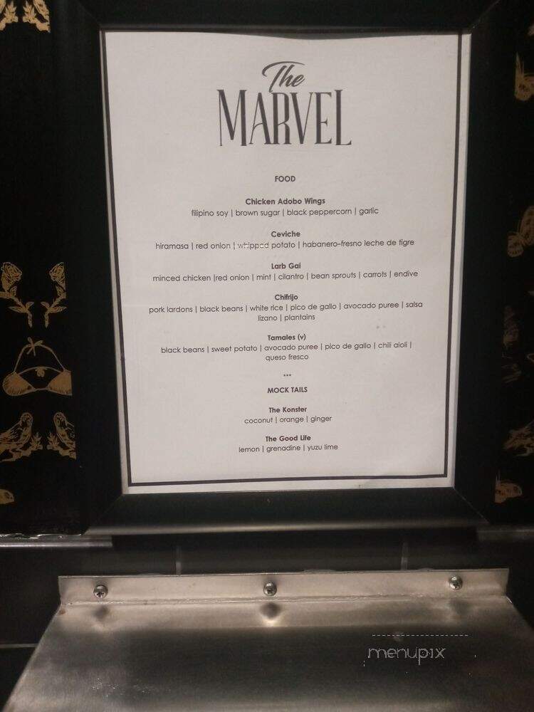 The Marvel - Chicago, IL menu_pic