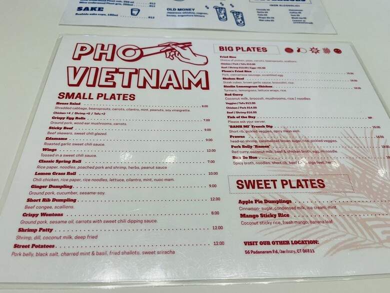 Pho Vietnam - Danbury, CT menu_pic