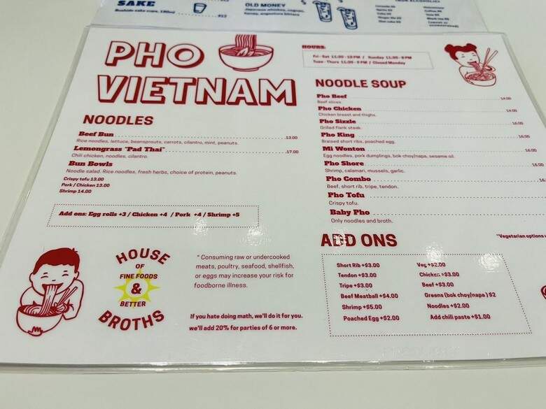 Pho Vietnam - Danbury, CT menu_pic