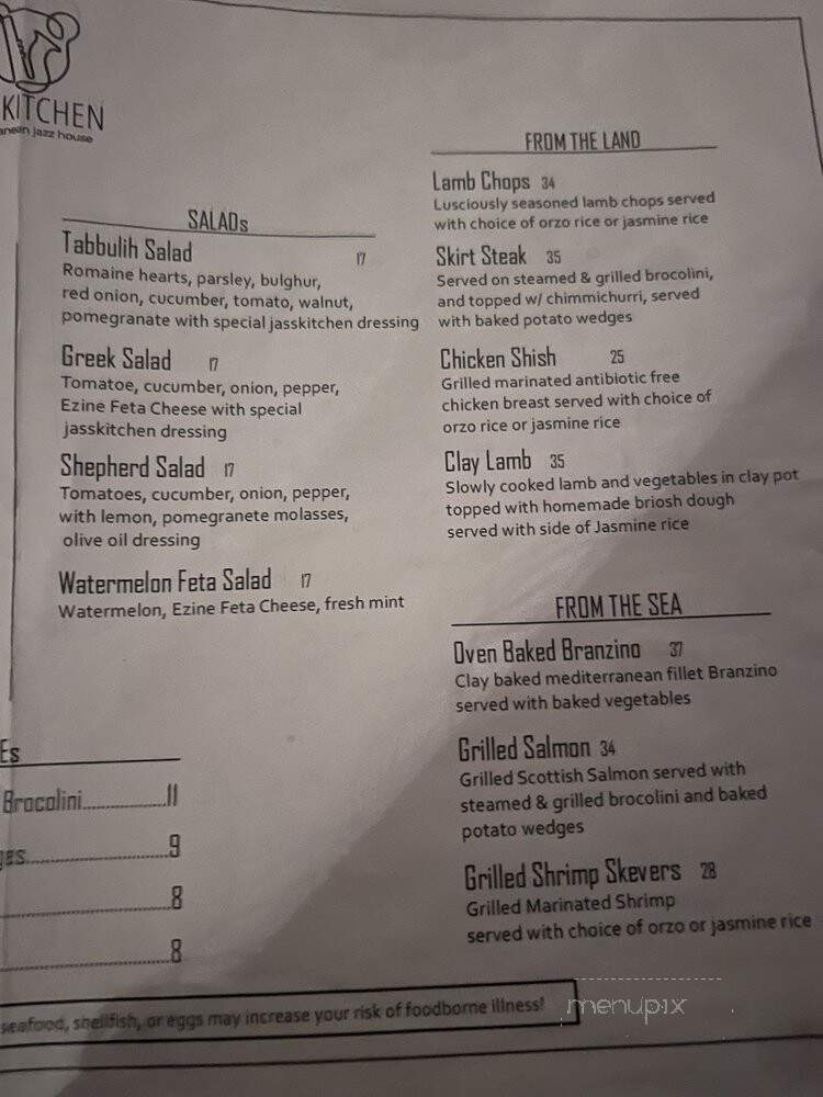Jass Kitchen - Miami, FL menu_pic