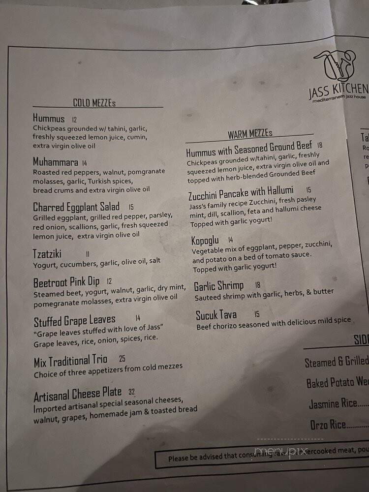 Jass Kitchen - Miami, FL menu_pic
