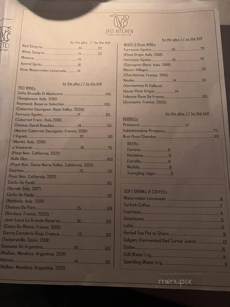 Jass Kitchen - Miami, FL menu_pic