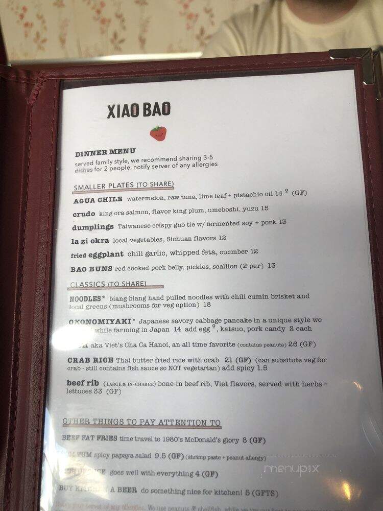 Xiao Bao - Nashville, TN menu_pic