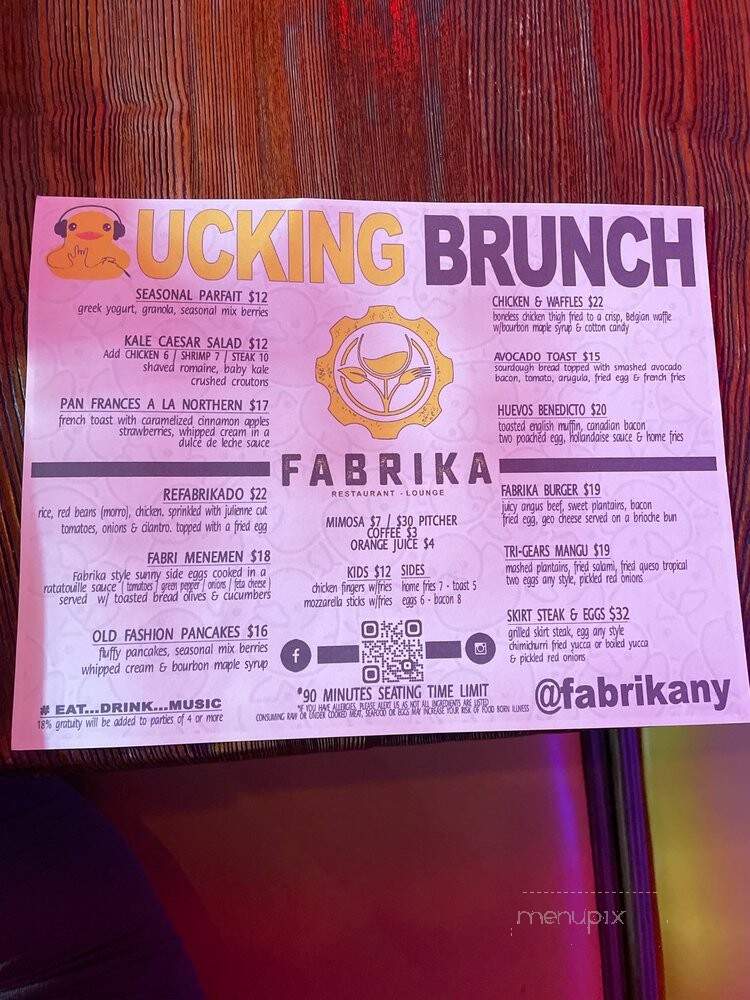 Fabrika - Jackson Heights, NY menu_pic