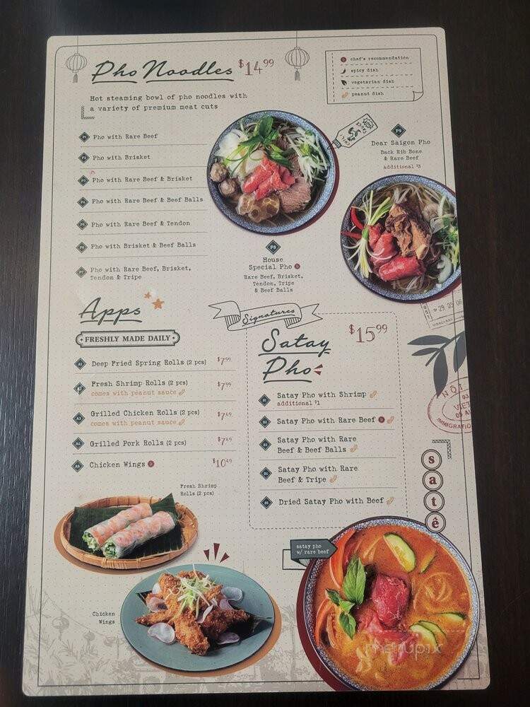 Dear Saigon - Richmond Hill, ON menu_pic