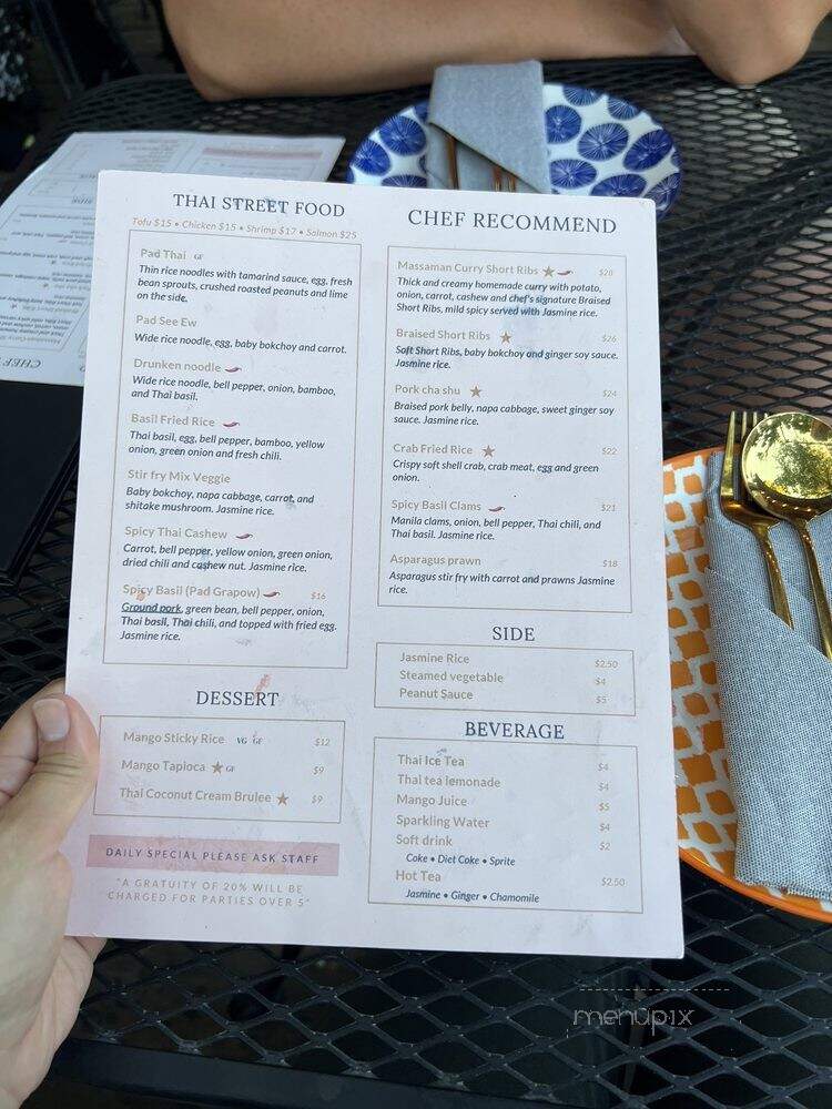 Charm Thai Restaurant - Portland, OR menu_pic