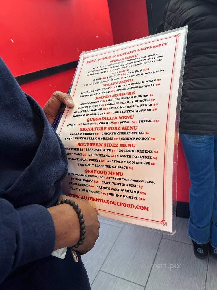 Soul Wingz - Washington, DC menu_pic