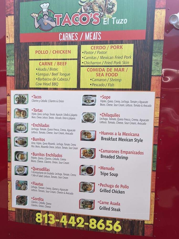 Taco Tuzo - Tampa, FL menu_pic