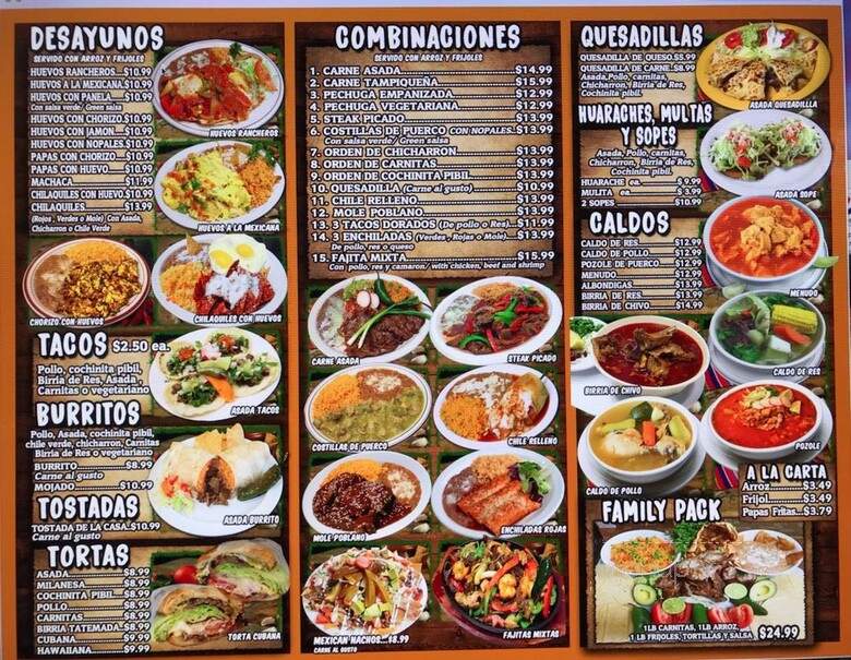 La Cocina Mexicana - Los Angeles, CA menu_pic