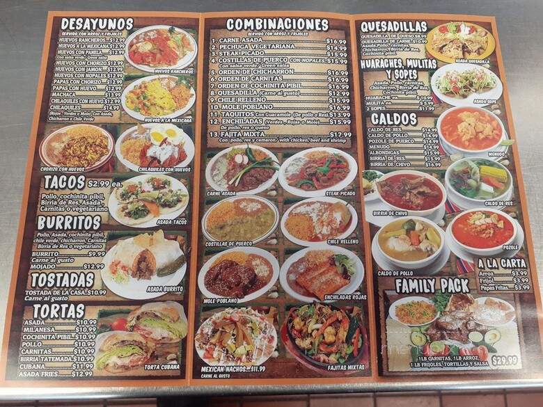 La Cocina Mexicana - Los Angeles, CA menu_pic