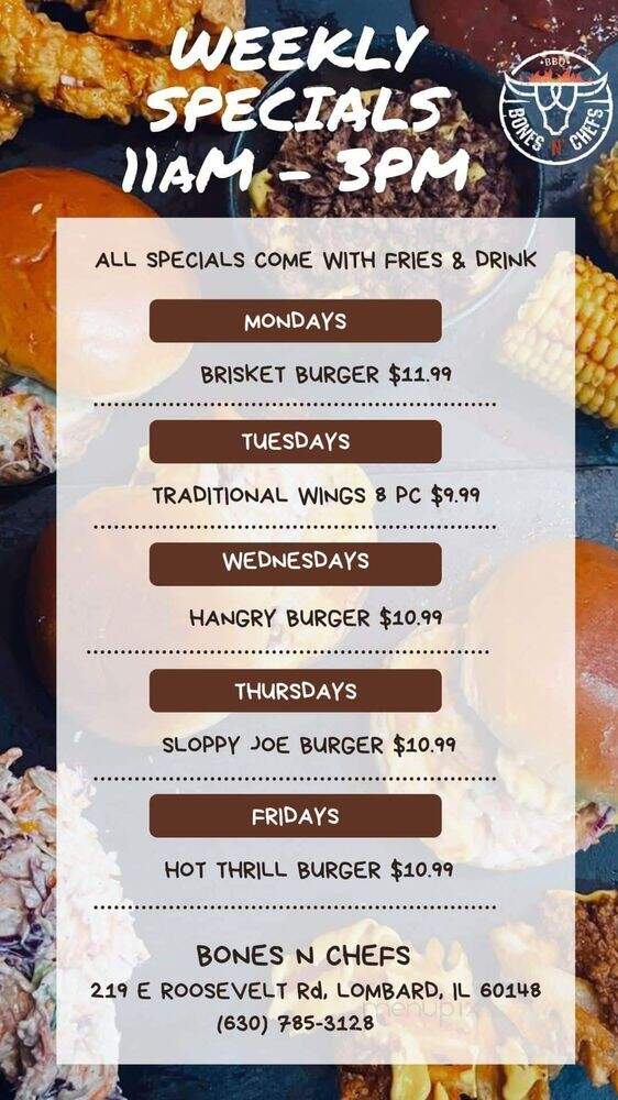 Bones N Chefs - Lombard, IL menu_pic
