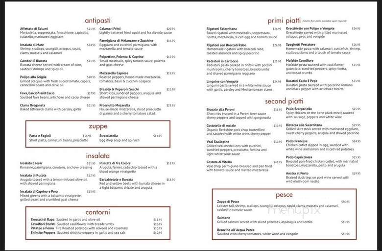 Zero Otto Nove - Tuckahoe, NY menu_pic