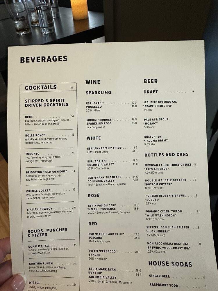 The Victor Tavern - Seattle, WA menu_pic