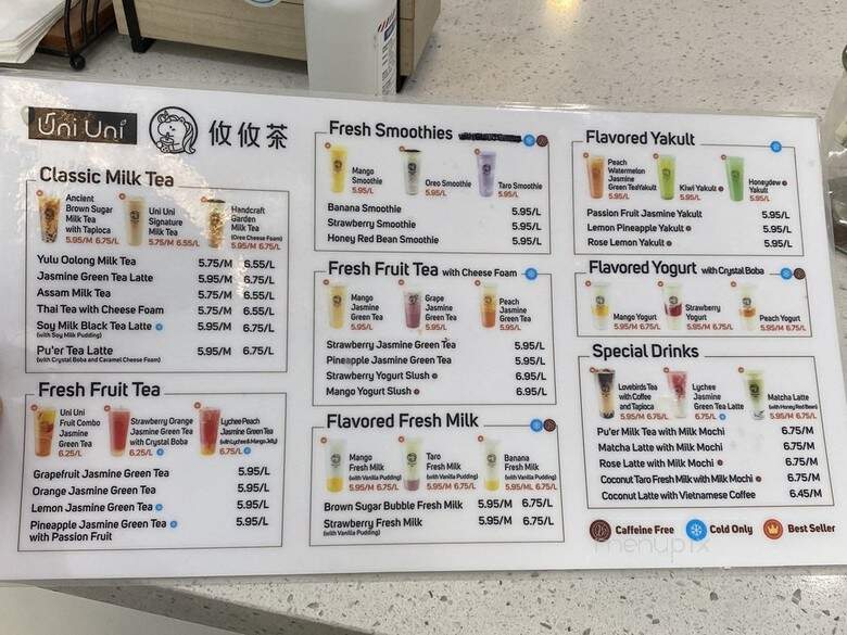 Uni Uni Tea - Chicago, IL menu_pic