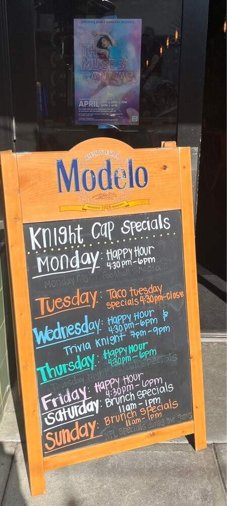 Knight Cap - Monrovia, CA menu_pic