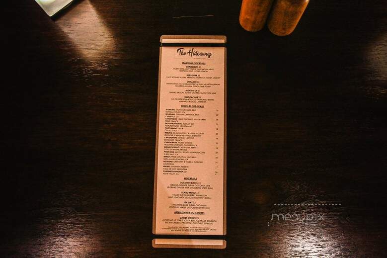 The Hideaway - Lahaina, HI menu_pic