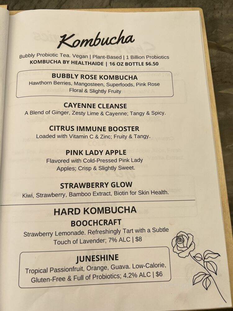 Rose's Garden Bar - Calabasas, CA menu_pic