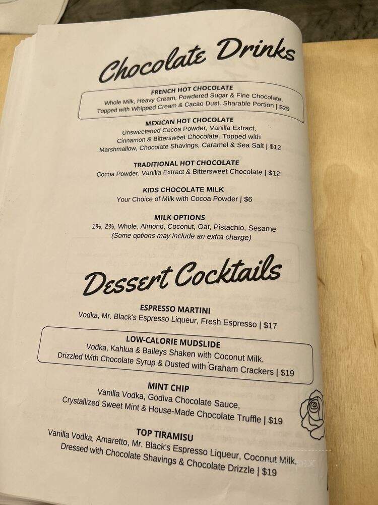 Rose's Garden Bar - Calabasas, CA menu_pic