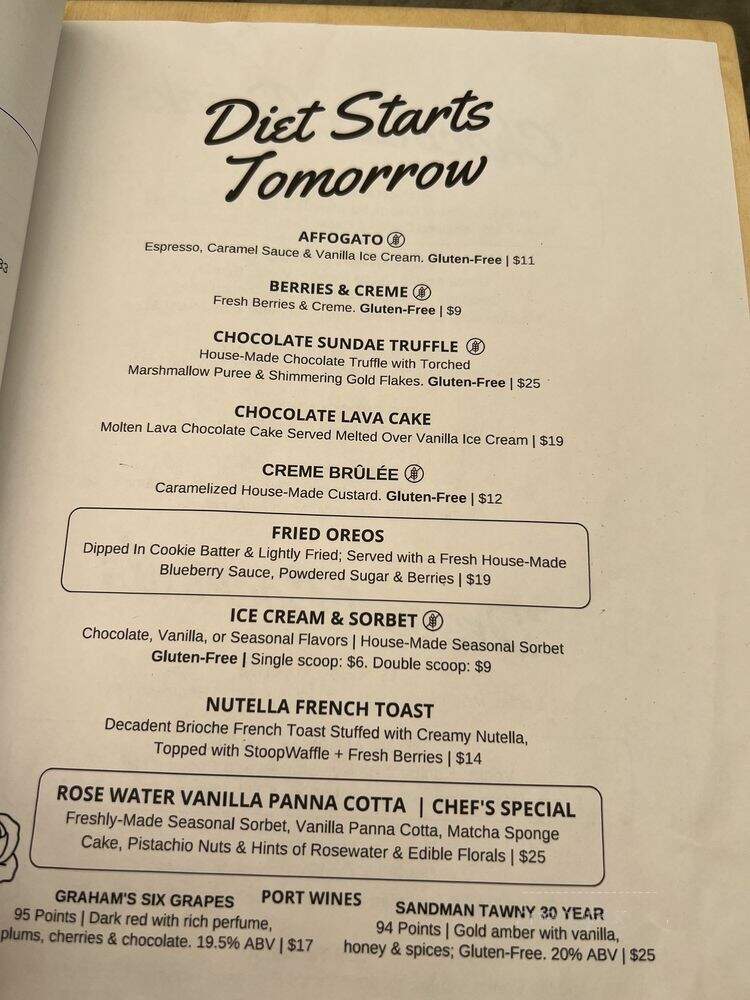 Rose's Garden Bar - Calabasas, CA menu_pic