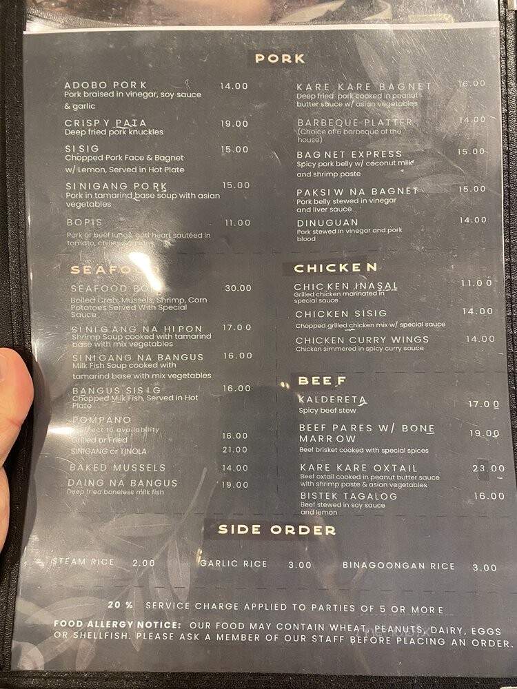 Kalye Bistro - Queens, NY menu_pic