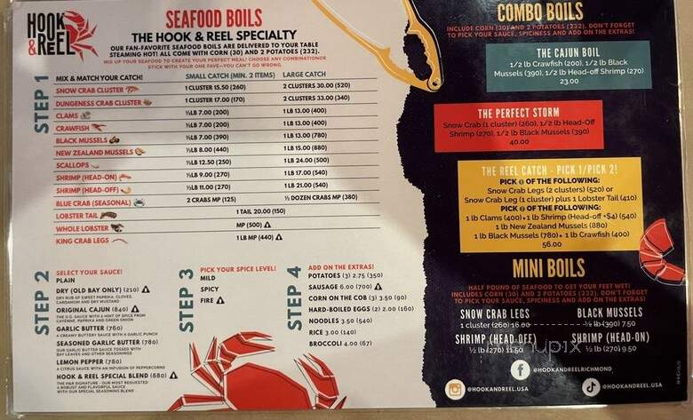 Hook & Reel Cajun Seafood & Bar - Richmond, VA menu_pic