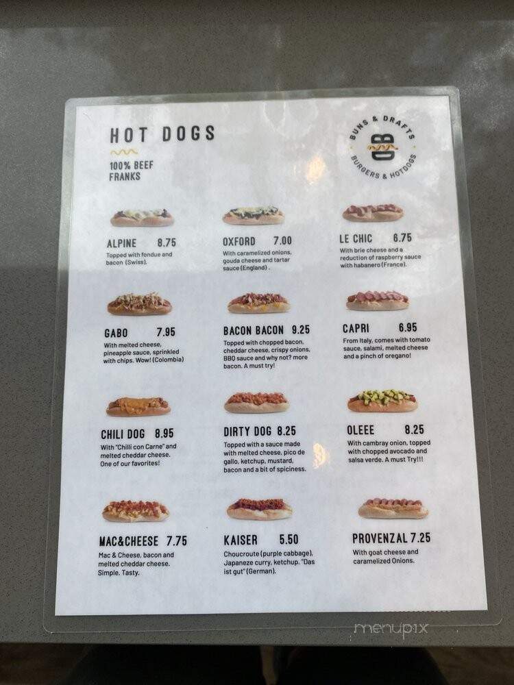 Buns & Drafts - Houston, TX menu_pic