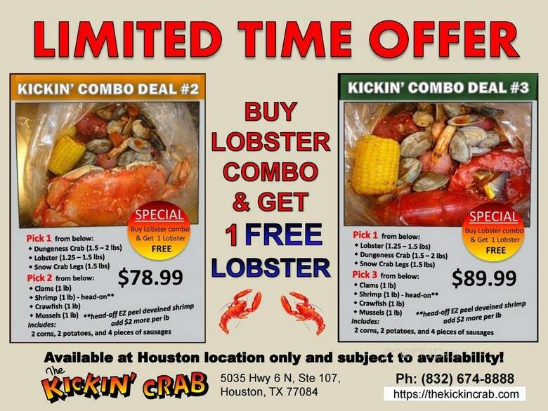 Kickin' Crab - Houston, TX menu_pic