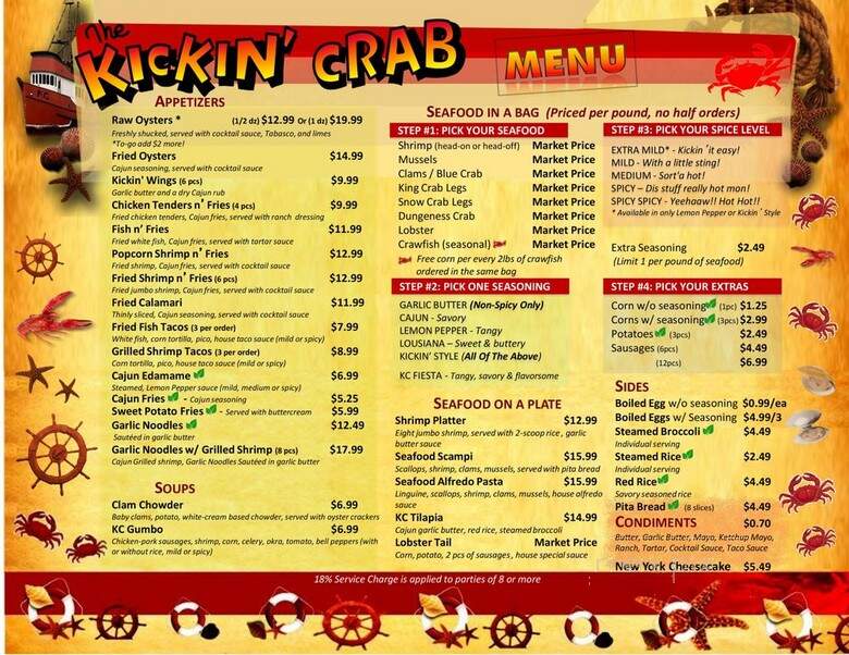 Kickin' Crab - Houston, TX menu_pic