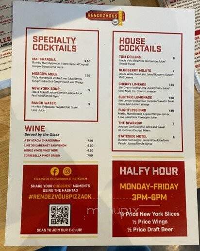 Rendezvous Pizza - Oklahoma City, OK menu_pic