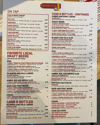 Rendezvous Pizza - Oklahoma City, OK menu_pic