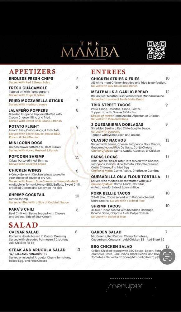 The Mamba - Huntington Beach, CA menu_pic