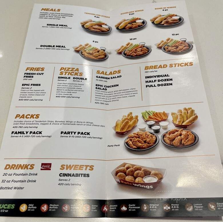 Epic Wings - Bakersfield, CA menu_pic