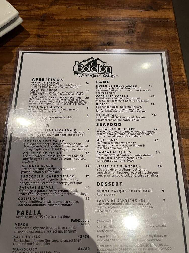 Botellon - Denver, CO menu_pic
