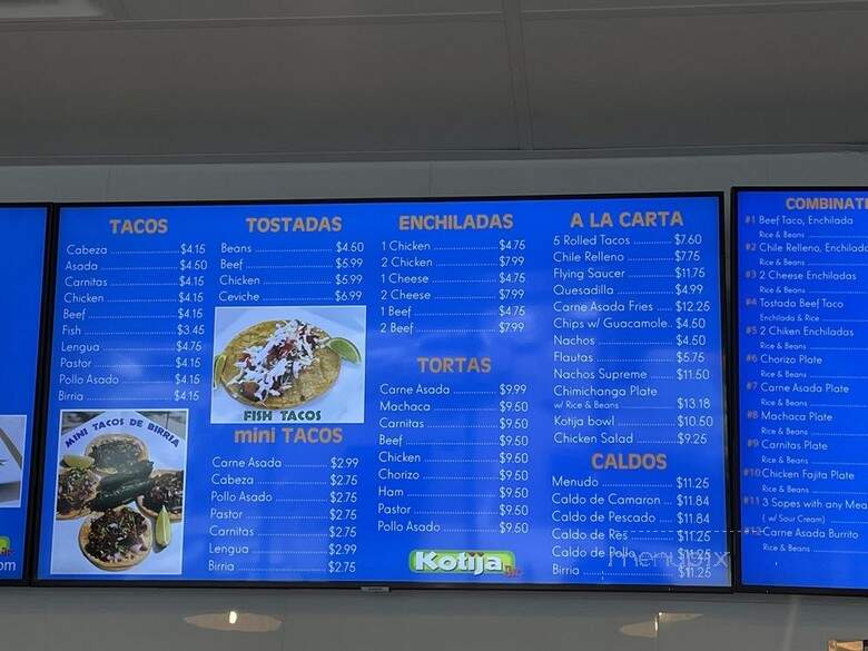 Kotija Jr - Carlsbad, CA menu_pic