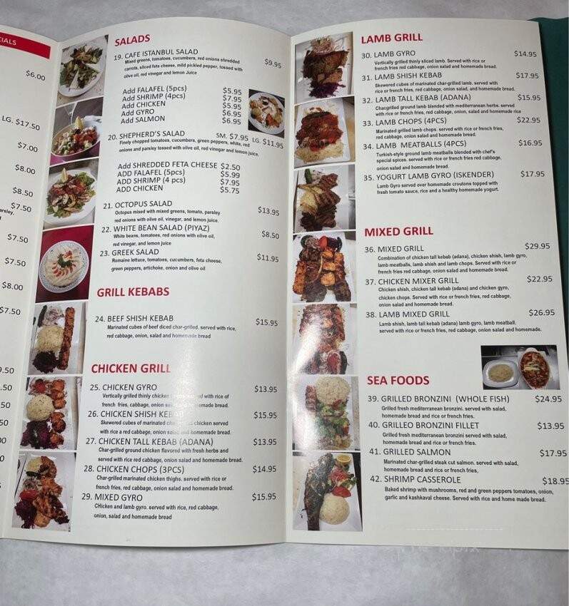 Cafe Istanbul Grill - Rego Park, NY menu_pic