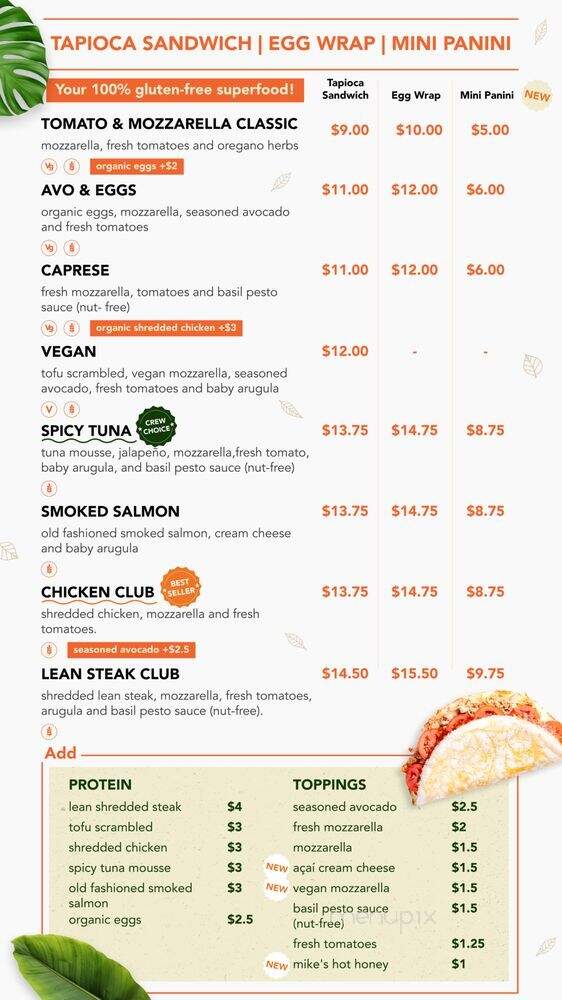 Tap NYC - New York, NY menu_pic