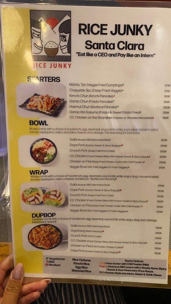 Rice Junky - Santa Clara, CA menu_pic