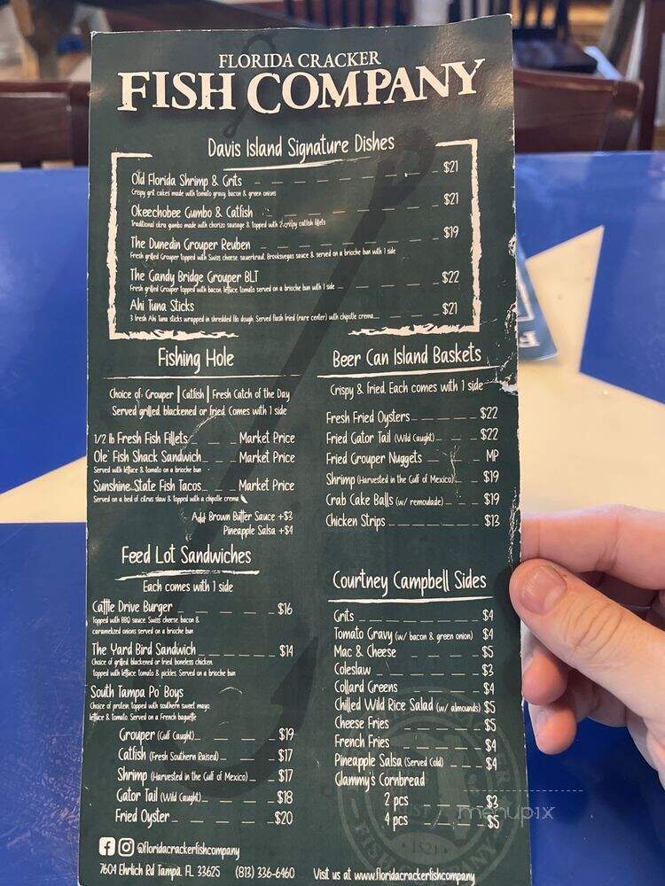 Florida Cracker Kitchen - Tampa, FL menu_pic