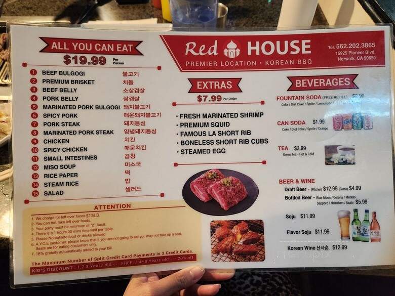 Red House KBBQ - Norwalk, CA menu_pic