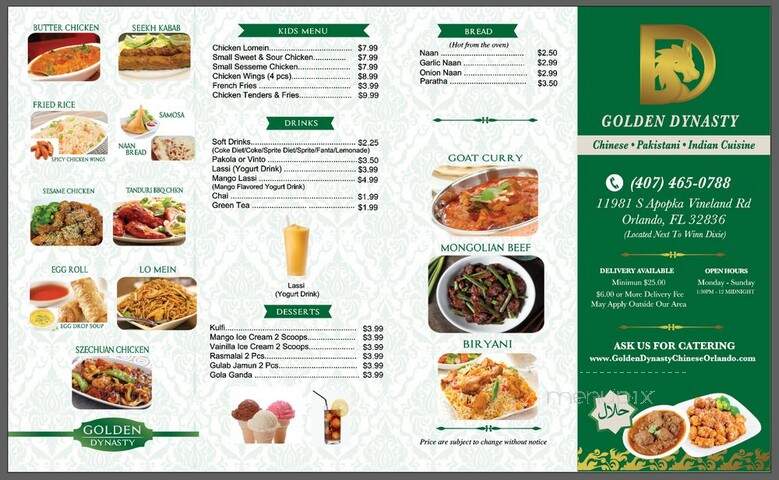 Golden Dynasty Chinese - Orlando, FL menu_pic