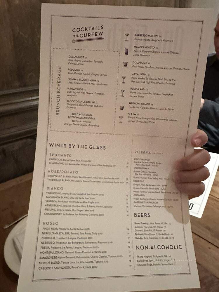 One Fifth - New York, NY menu_pic