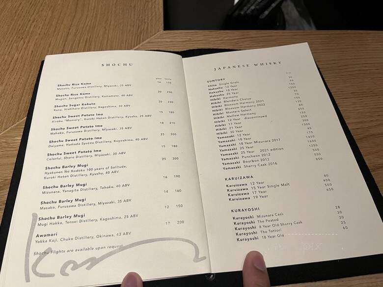 Kono - New York, NY menu_pic